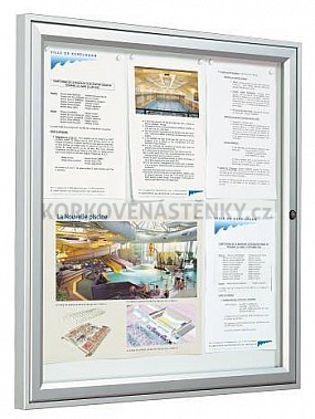 Magnetická venkovní vitrína Tradition V 750 x 550 mm - jednokřídlá (4x A4)