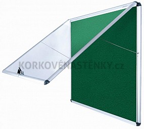 Nehořlavá textilní vitrína AL rám 924 x 653 mm (8xA4) - zelená