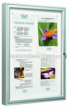 Magnetická venkovní vitrína Classic  V 750 x 550 mm - jednokřídlá (4x A4)