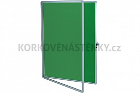 Textilní vnitřní vitrína TEXT 150 x 100 cm (zelená)