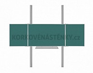 Magnetická tabule TRIPTYCH K/PYLON AL 200 x 120 cm