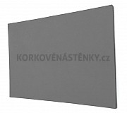 Nehořlavá textilní nástěnka bez rámu 90 x 60 cm (šedá)