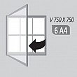 Magnetická venkovní vitrína Tradition V 750 x 750 mm - jednokřídlá  (6x A4)