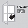 Magnetická venkovní vitrína Classic  V 750 x 550 mm - jednokřídlá (4x A4)