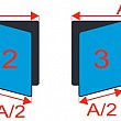 Magnetická tabule se středním křídlem PIVOT KB/KZ 240 x 120 cm