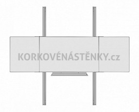 Magnetická tabuľa TRIPTYCH K/PYLON AL 200 x 120 cm