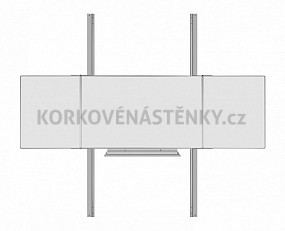 Magnetická tabule TRIPTYCH K/PYLON AL 200 x 120 cm