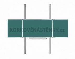 Magnetická tabule TRIPTYCH K/PYLON AL 200 x 120 cm