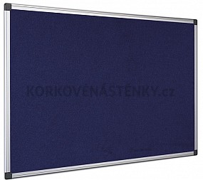 Textilná nástenka AL rám 150 x 100 cm (modrá)