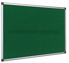 Textilná nástenka AL rám 150 x 100 cm (zelená)