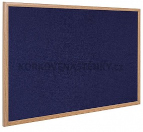 Textilná nástenka drevený rám 200 x 100 cm (modrá)