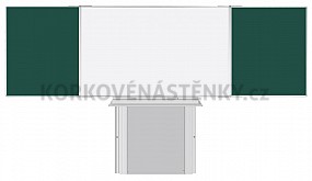 Magnetická tabuľa TRIPTYCH K IV. 200 x 120 cm (pre projektory)