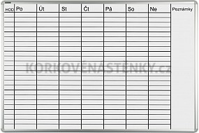 Plánovací tabule týdenní PK L 70 x 100 cm