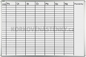 Plánovací tabule týdenní PK K 70 x 100 cm