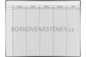 Rozvrhová tabule 135 x 100 cm
