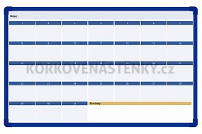 Tabule s obrázkem kalendář 64 x 40 cm (modrá)