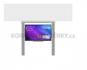 Interaktivní sestava s LCD panely (65") s přední krycí tabulí pro popis fixem na pylonu (400x100)