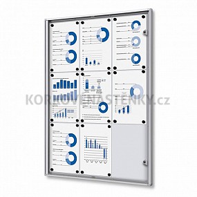 Magnetická vitrína vnitřní 711 × 963 mm (9 × A4)
