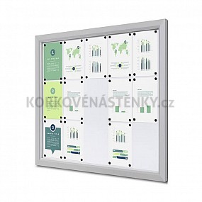 Magnetická vitrína venkovní 1190 × 1012 mm (15 × A4) protipožární