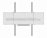 Magnetická tabuľa TRIPTYCH K/PYLON AL 200 x 120 cm