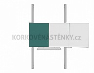 Magnetická tabuľa TRIPTYCH K/PYLON AL II. 200 x 120 cm