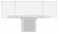 Magnetická tabuľa TRIPTYCH K III. 200 x 120 cm (pre projektory)