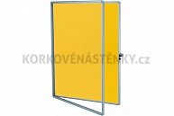 Textilní vnitřní vitrína TEXT 75 x 100 (žlutá)