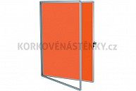 Textilní vnitřní vitrína TEXT 150 x 100 cm (oranžová)