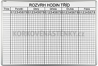 Rozvrhová tabule 70 x 100 cm