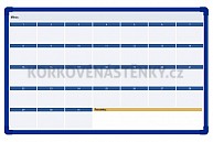 Tabule s obrázkem kalendář 64 x 40 cm (modrá)