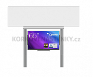 Interaktívna zostava s LCD panelmi (65") s prednou krycou tabuľou pre popis fixkou na pylóne (350x100)
