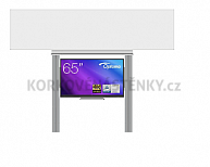 Interaktívna zostava s LCD panelmi (65") s prednou krycou tabuľou pre popis fixkou na pylóne (400x100)
