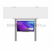 Interaktívna zostava s LCD panelmi (65") s prednou krycou tabuľou TRIPTYCH K pre popis fixem na pylóne (200x100)