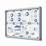 Magnetická posuvná vitrína vnitřní 940 × 675 mm (8 × A4) protipožární do únikových cest