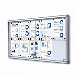 Magnetická posuvná vitrína vnitřní 1160 × 675 mm (10 × A4) protipožární do únikových cest