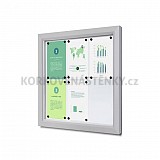 Magnetická vitrína venkovní 750 × 705 mm (6 × A4) protipožární