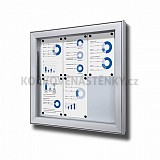 Venkovní magnetická uzamykatelná vitrína hluboká 792 × 747 mm (6 × A4)