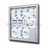 Venkovní magnetická uzamykatelná vitrína hluboká 1012 × 1054 mm (12 × A4)