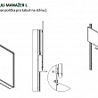 Magnetická tabule s odkládací poličkou MANAŽER L 150 x 120 cm