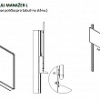 Magnetická tabuľa s odkladacou poličkou MANAŽER L 75 x 100 cm (potlač)