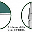 Magnetická tabuľa TRIPTYCH K VI. 200 x 120 cm