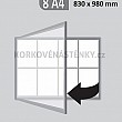 Magnetická vonkajšia vitrína Tradition V 830 x 980 mm - jednokrídlová (8x A4)
