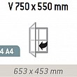 Magnetická vnitřní vitrína Reference V 750 x 550 mm (4x A4)
