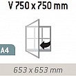 Magnetická vnitřní vitrína Reference V 750 x 750 mm (6x A4)