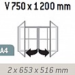 Magnetická vnútorná vitrína Reference V 1200 x 750 mm (8x A4)