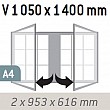 Magnetická vnútorná vitrína Reference V 1050 x 1400 mm (18x A4)