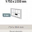Magnetická vnútorná vitrína Reference V 750 x 1000 mm (8x A4)
