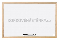 Magnetická tabule dřevěný rám 90 x 60 cm